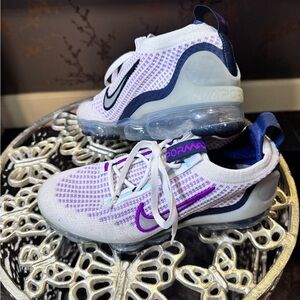Nike Kids VaporMax Sneakers - White and Purple